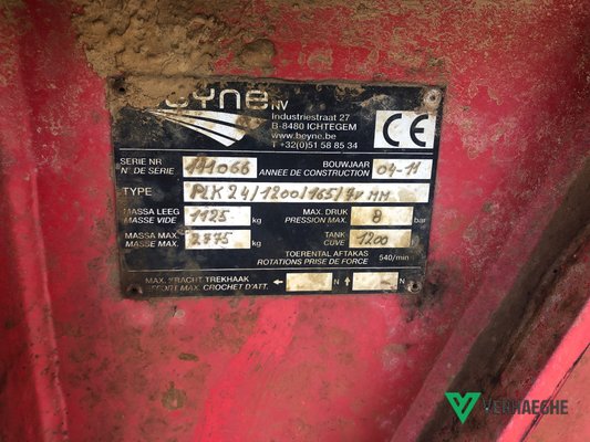 Pulvérisateur porté Beyne PLK24/1200